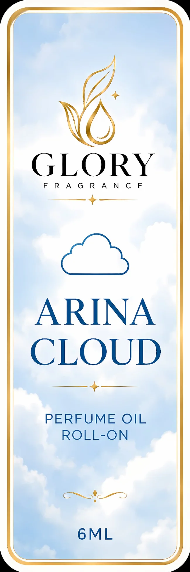 Arina Cloud Glory Fragrance label
