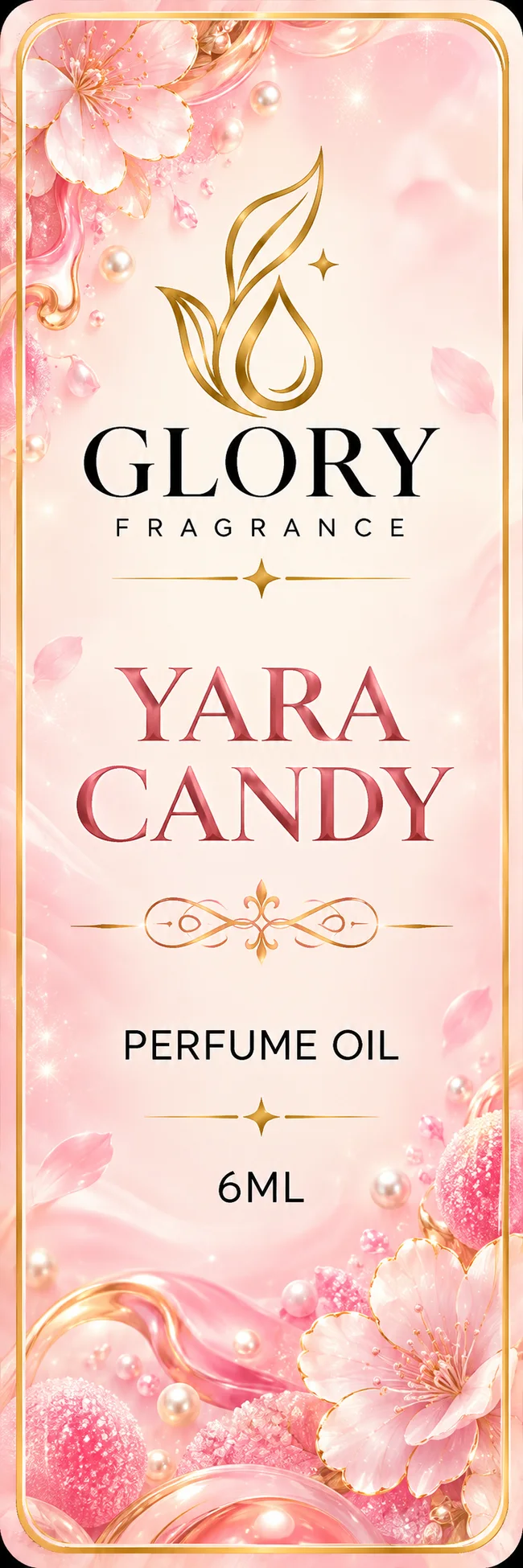 Yara Candy Glory Fragrance label